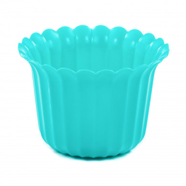 Цветочный горшок темный бирюзовый Виола d188 мм, h=143 мм - 2 л — Полесье Россия