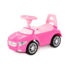 Каталка автомобиль SuperCar №1 розовая со звуковым сигналом фото 1 — Полесье Россия