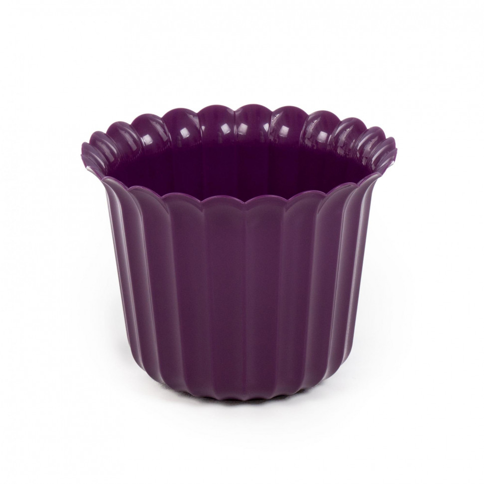 Цветочный горшок фиолетовый Виола d188 мм, h=143 мм - 2 л фото 1 — Полесье Россия