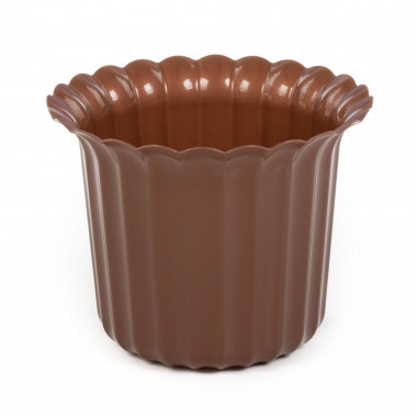 Цветочный горшок коричневый перламутр Виола d213 мм, h=168 мм - 3 л — Полесье Россия