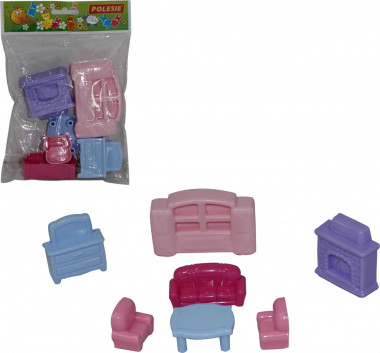 Набор мебели для кукол №2 (7 элементов в пакете) — Полесье Россия