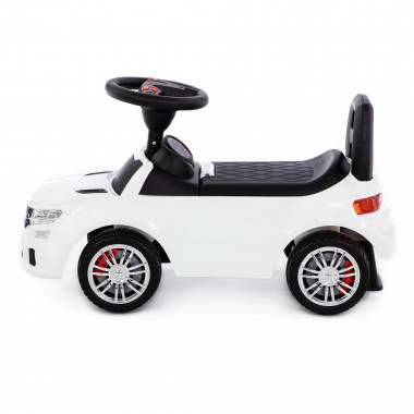 Каталка автомобиль SuperCar №6 белый с музыкальным рулем — Полесье Россия