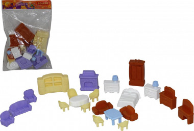 Набор мебели для кукол №5 (21 элемент в пакете) — Полесье Россия