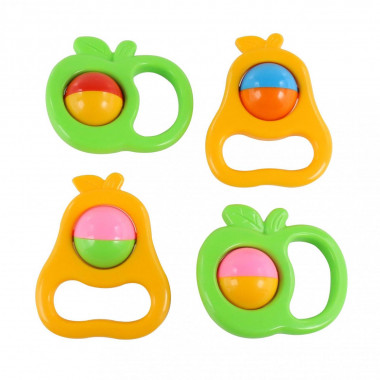 Погремушка детская (микс №3)9 погремушек Груша, 9 погремушек Яблоко (итого 18 шт) — Полесье Россия