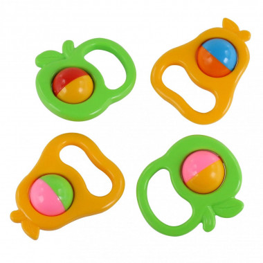 Погремушка детская (микс №3)9 погремушек Груша, 9 погремушек Яблоко (итого 18 шт) — Полесье Россия