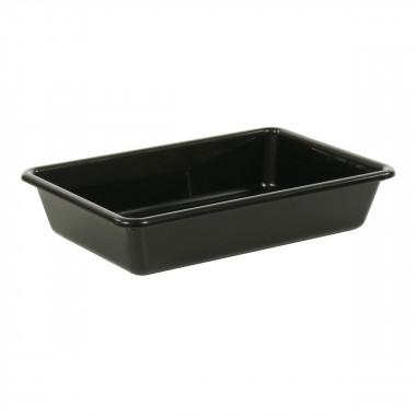 Лоток прямоугольный №7, 2,5 литра, 300х203х62 мм (чёрный) — Полесье Россия