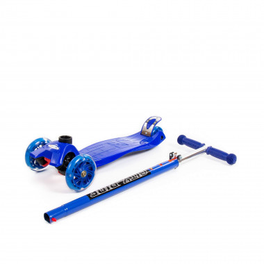 Трехколесный самокат с подсветкой и регулировкой руля (синий) — Полесье Россия