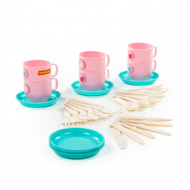 Набор детской посуды Минутка на 6 персон (V4) 30 элементов — Полесье Россия