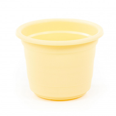 Цветочный горшок светло-желтый Ксения №5 d188 мм, h140 мм - 2 л — Полесье Россия