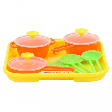 Набор детской посуды Поварёнок №1 с подносом — Полесье Россия