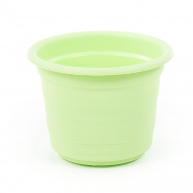 Цветочный горшок светло-зеленый Ксения №5 d188 мм, h140 мм - 2 л — Полесье Россия