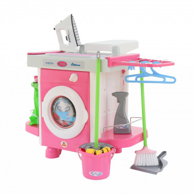 Игровой набор Carmen №5 стиральная машина с аксессуарами для стирки и уборки — Полесье Россия