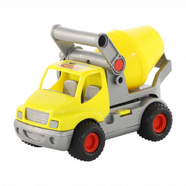 КонсТрак, автомобиль-бетоновоз жёлтый — Полесье Россия