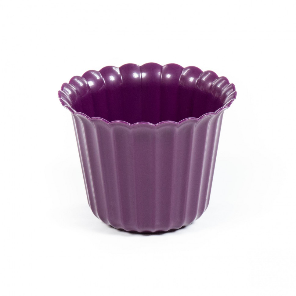 Цветочный горшочек фиолетовый Виола d97 мм, h=74 мм - 0,25 л фото 1 — Полесье Россия