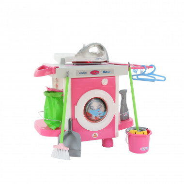Игровой набор Carmen №6 стиральная машина с утюгом на батарейках — Полесье Россия