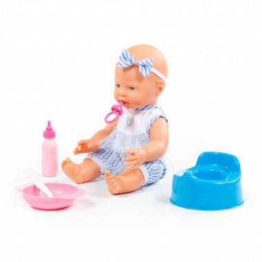 Пупс Весёлый (35 см) с соской и аксессуарами — Полесье Россия