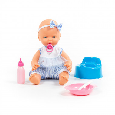 Пупс Весёлый (35 см) с соской и аксессуарами — Полесье Россия