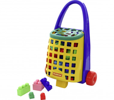 Забавная тележка и конструктор Великан 36 элементов — Полесье Россия