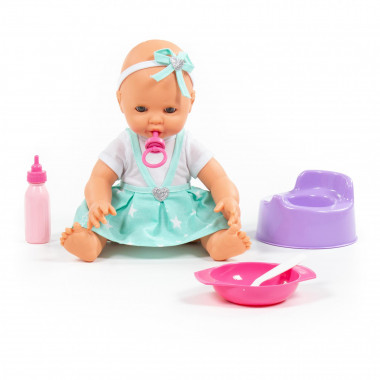 Пупс Забавный (35 см) с соской и аксессуарами — Полесье Россия