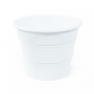 Большой цветочный горшок белый мрамор Виолетта №1, d283 мм - 7 л, h222 мм — Полесье Россия