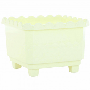 Цветочный горшок квадратный Эмиль 395x395х290 мм - 26 л желтый ЦВ — Полесье Россия