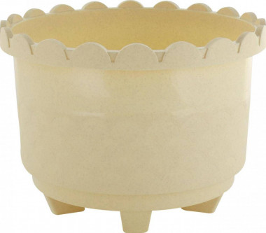 Цветочный горшок круглый Эмиль d395 мм, h=290 мм - 20 л желтый ЦВ — Полесье Россия