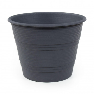 Напольный цветочный горшок темный серый Виолетта №3, d430 мм - 27 л, h323 мм — Полесье Россия