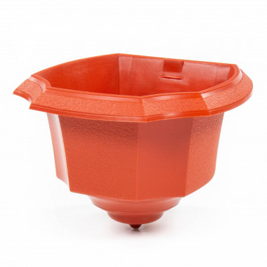 Цветочный горшок настенный Ника h113 мм - 1,55 л коричневый ЦВ — Полесье Россия