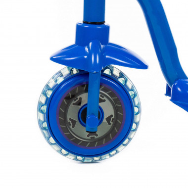 Трехколесный музыкальный самокат с корзиной (синий) — Полесье Россия