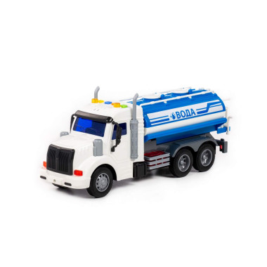 Поливочный автомобиль Профи, инерционный (со светом и звуком) (синий) в коробке — Полесье Россия