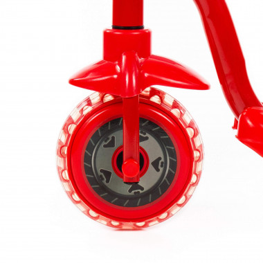 Трехколесный музыкальный самокат с корзиной (красный) — Полесье Россия