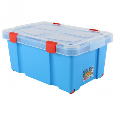 Ёмкость №51 для хранения на колёсиках с крышкой, 620х430х270 мм, 45 литров — Полесье Россия