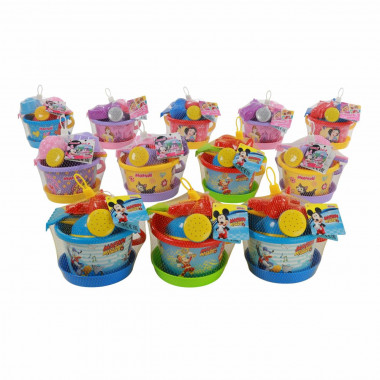Песочный набор Disney с ведром средним с наклейкой (микс №16) / 12шт — Полесье Россия