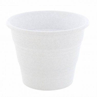 Напольный большой цветочный горшок белый Виолетта №4, d515 мм - 50 л, h394 мм - не производим-теперь в цвете Слоновая кость — Полесье Россия