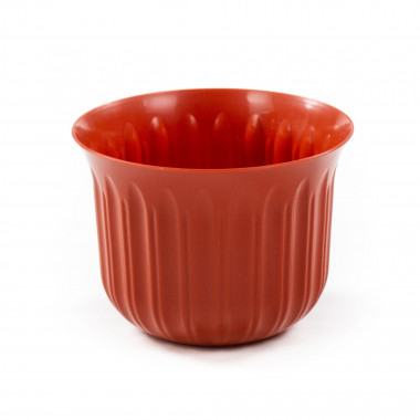 Цветочный горшок коричневый Лира d162 мм, h120 мм - 1,5 л — Полесье Россия