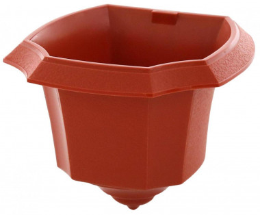 Цветочный горшок настенный Ника h130 мм - 4 л коричневый ЦВ — Полесье Россия