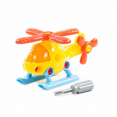 Конструктор с отверткой Вертолёт (16 элементов) — Полесье Россия