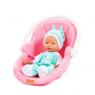 Пупс Весёлый (35 см) с соской и переноской — Полесье Россия