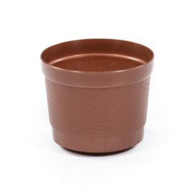 Цветочный горшок коричневый перламутр Жасмин d113 мм - 0,6 л, h91 мм — Полесье Россия