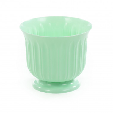 Цветочный горшок светлый бирюзовый Лира d162 мм, h130 мм с подставкой - 1,5 л — Полесье Россия