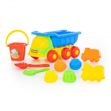 Набор №128: Самосвал Универсал с песочным набором и ведерком — Полесье Россия