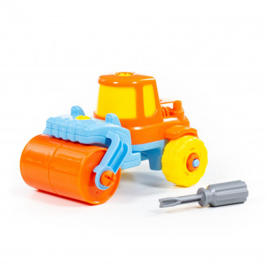 Конструктор с отверткой Дорожный каток (18 элементов) — Полесье Россия