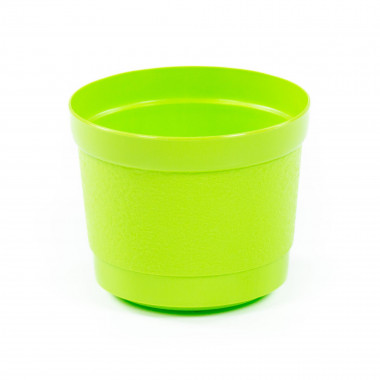 Цветочный горшок лимонно - зелёный Жасмин d113 мм - 0,6 л, h91мм. — Полесье Россия