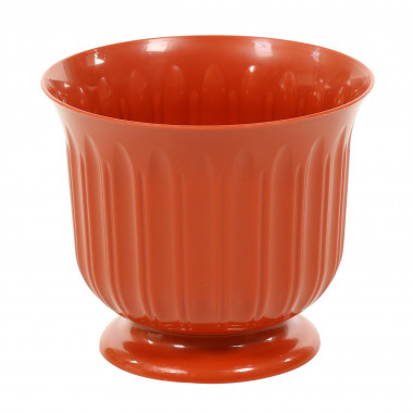 Цветочный горшок коричневый Лира d162 мм, h130 мм с подставкой - 1,5 л — Полесье Россия