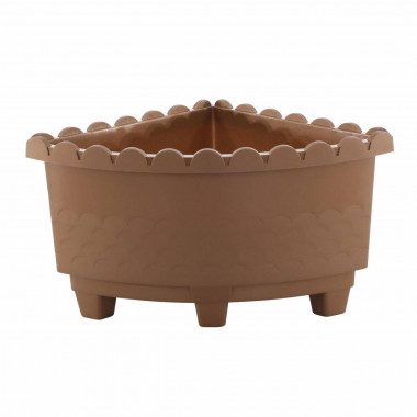 Цветочный горшок угловой Эмиль b395 мм, h=290 мм - 20 л коричневый ЦВ — Полесье Россия
