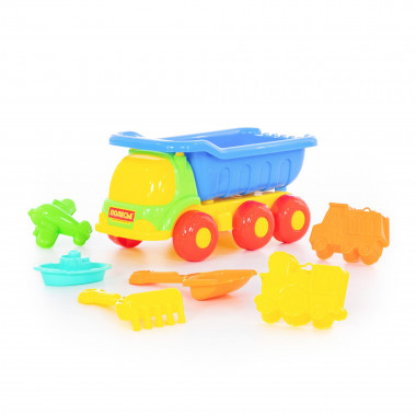 Набор №259: Самосвал Универсал, с корабликом и формочками транспорт — Полесье Россия