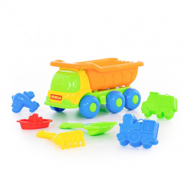 Набор №259: Самосвал Универсал, с корабликом и формочками транспорт — Полесье Россия