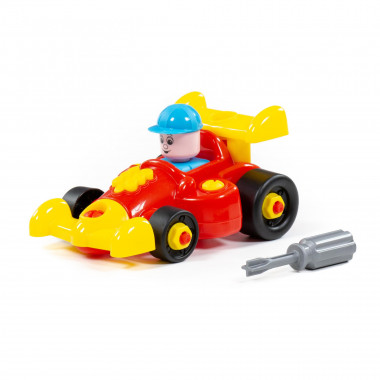 Конструктор с отверткой Автомобиль гоночный (22 элемента) — Полесье Россия