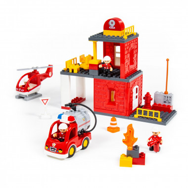 Конструктор Макси Пожарная станция (64 элемента) — Полесье Россия