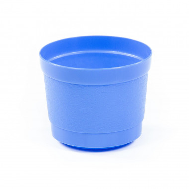 Цветочный горшок синий Жасмин d113 мм - 0,6л, h91мм. — Полесье Россия
